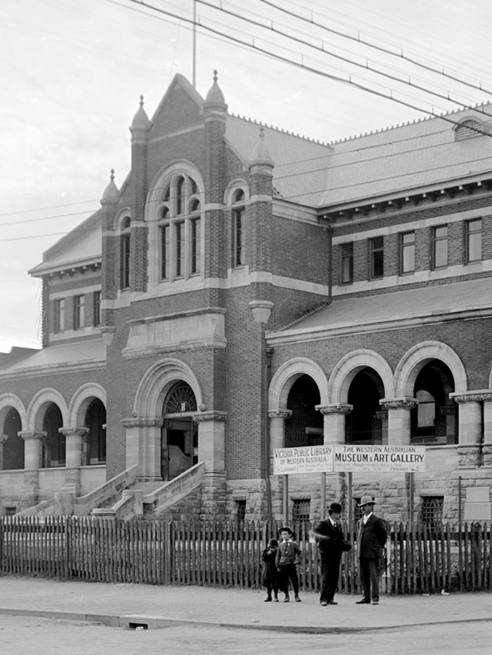 A black and white photograph of Jubilee Building at the WA Museum