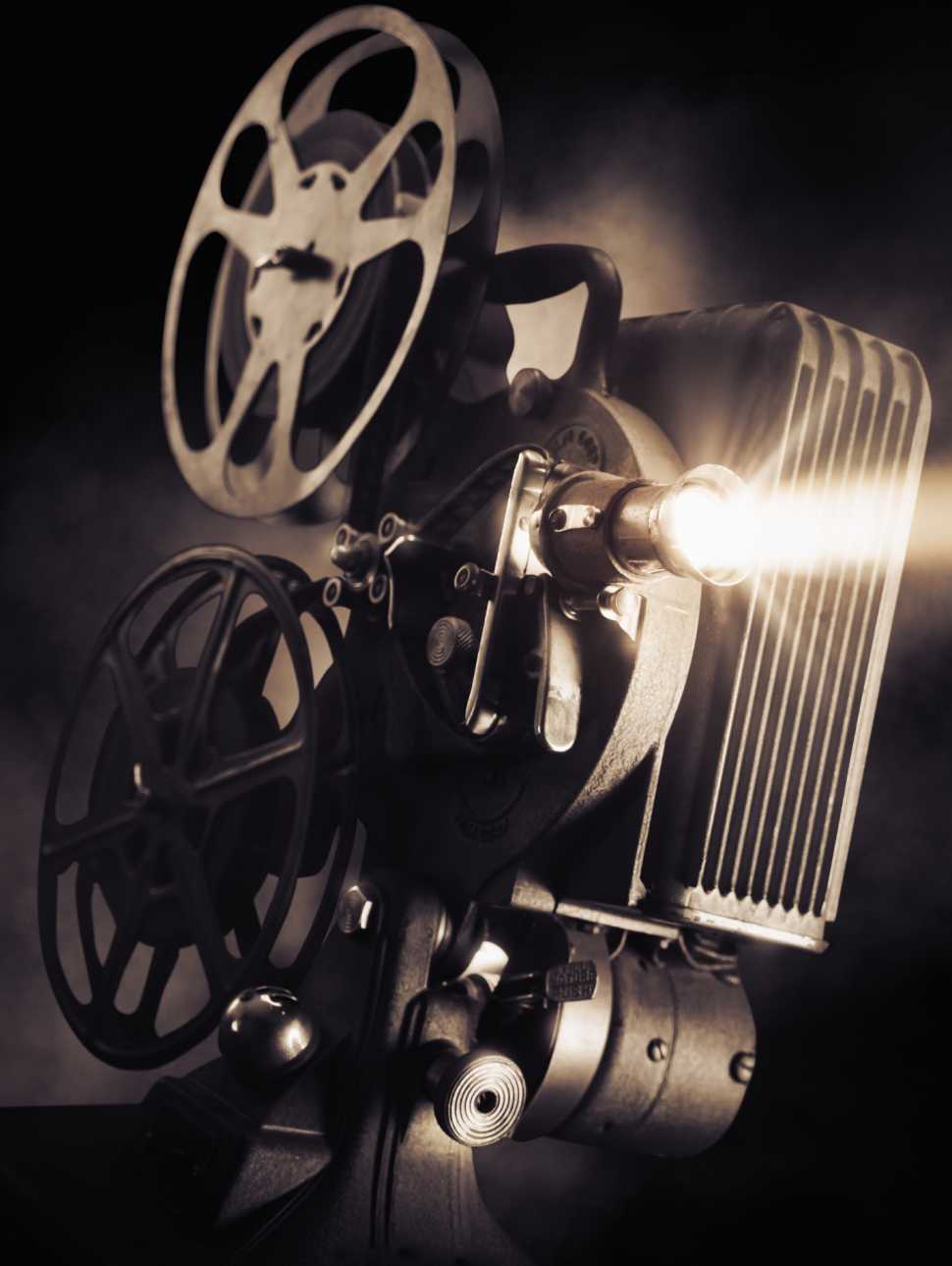 Photo of an old-style movie camera