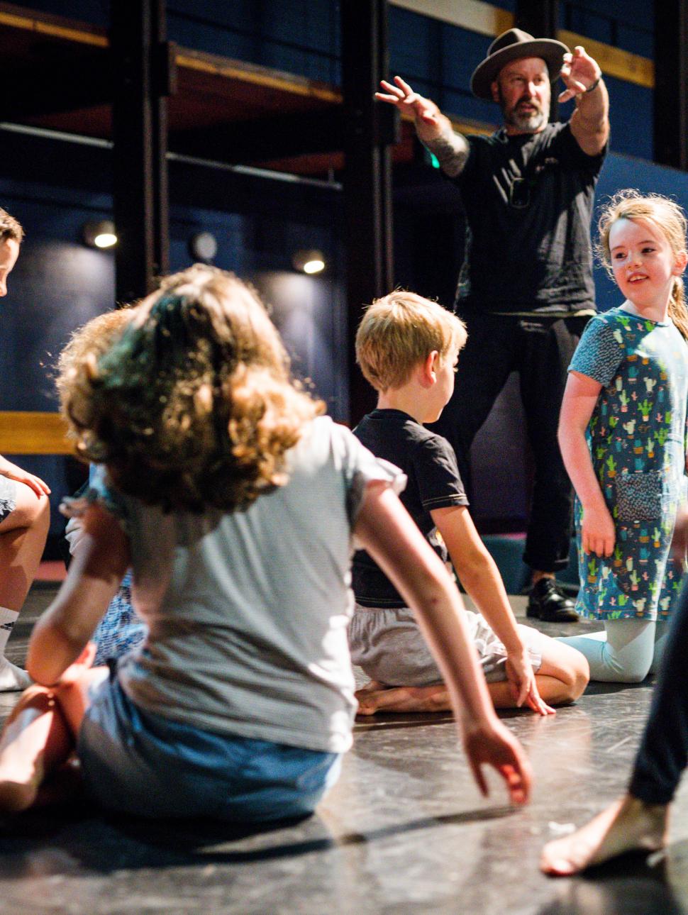 Group of children on stage