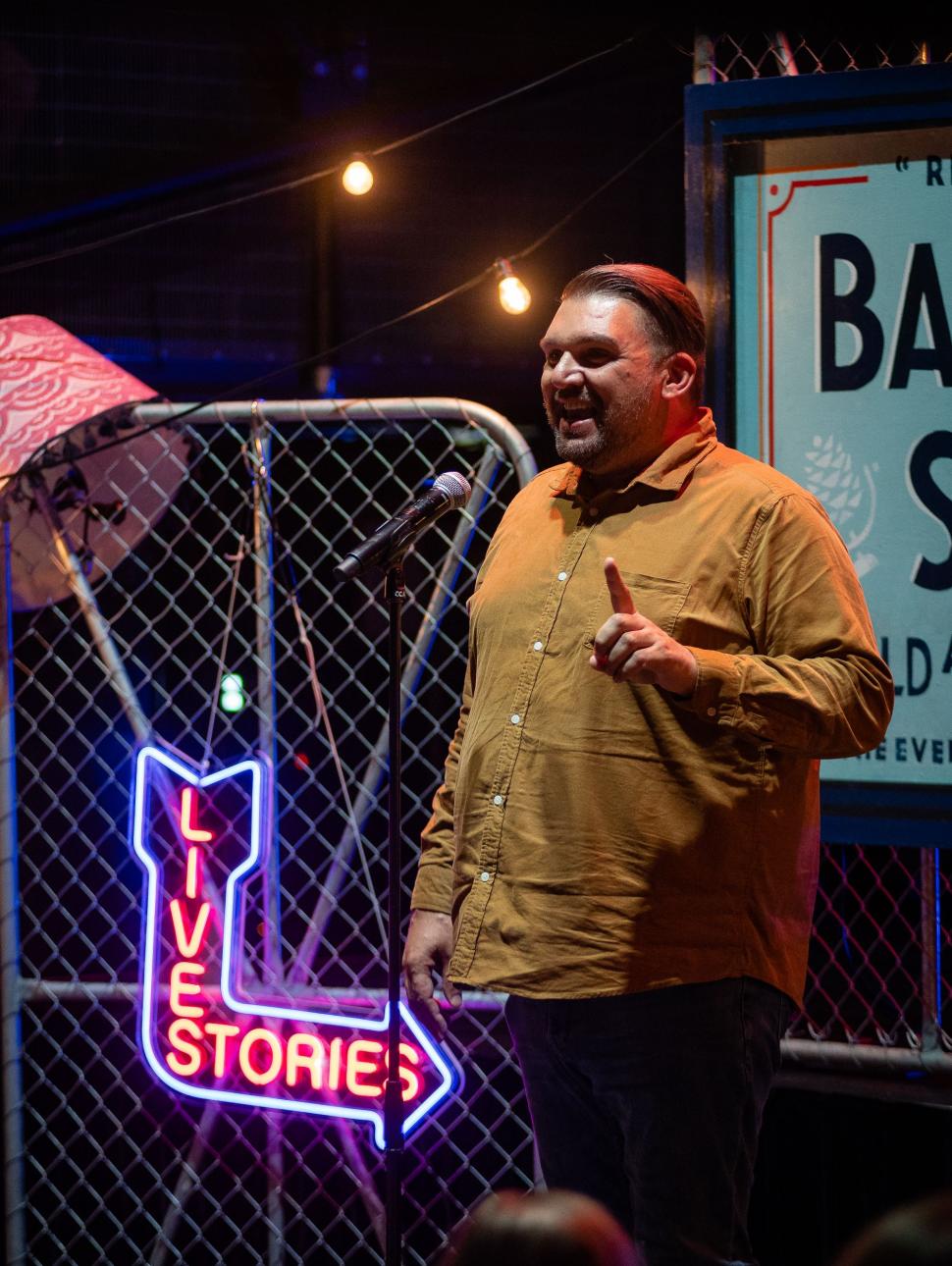 Storyteller sharing his stories