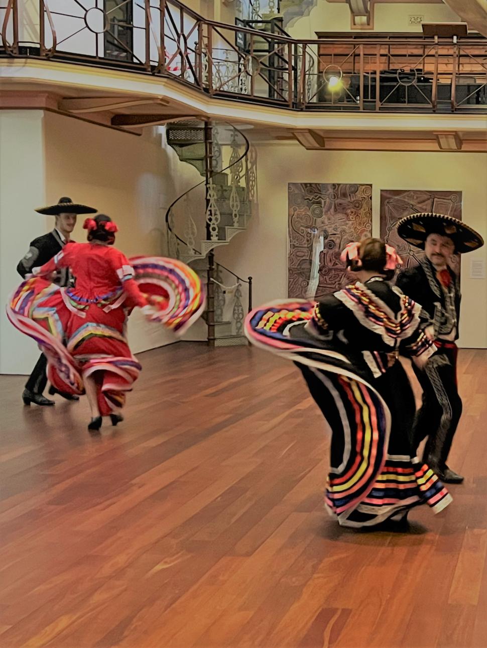 Mexican dancers performing in Hackett Hall