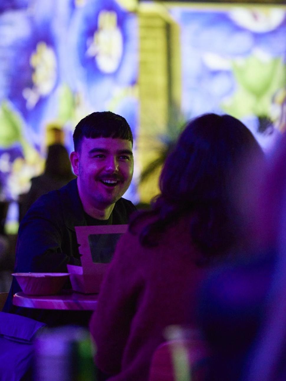 Man enjoys a social setting