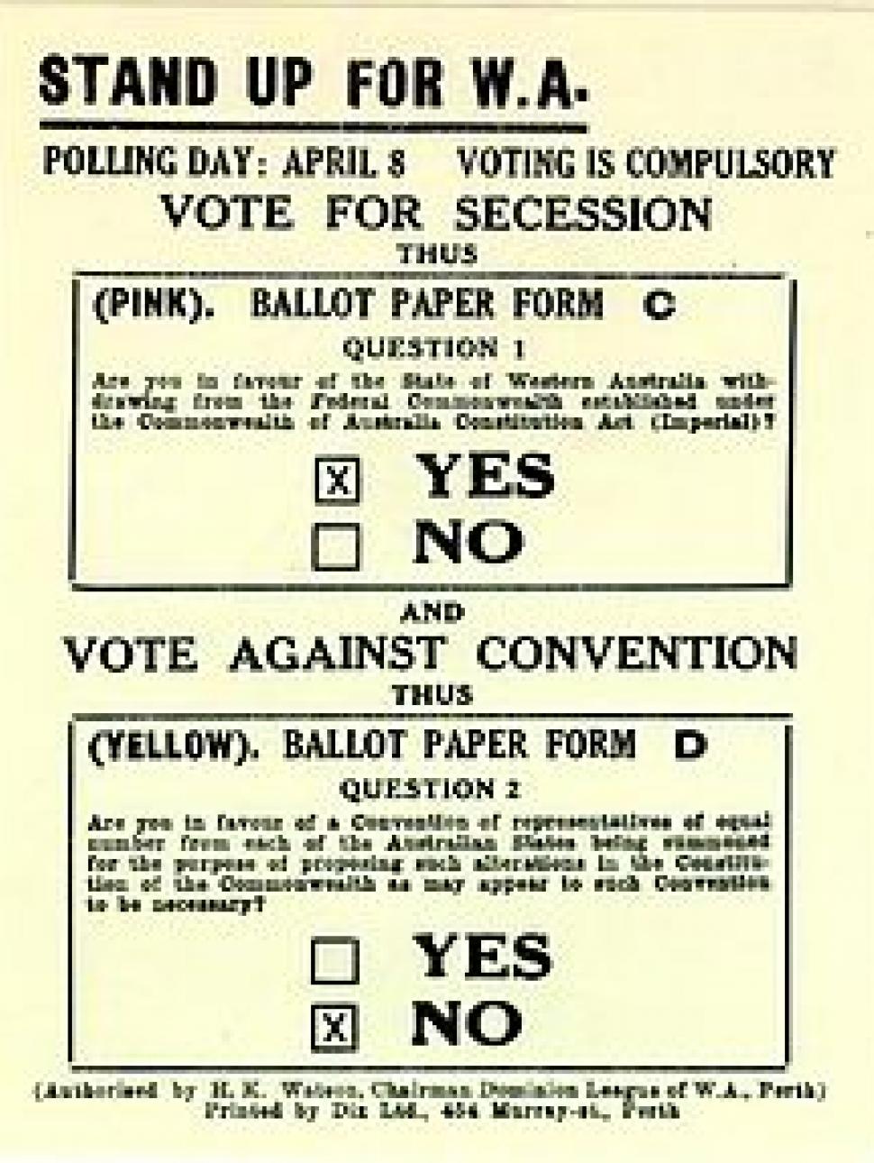 Image of an old voting slip