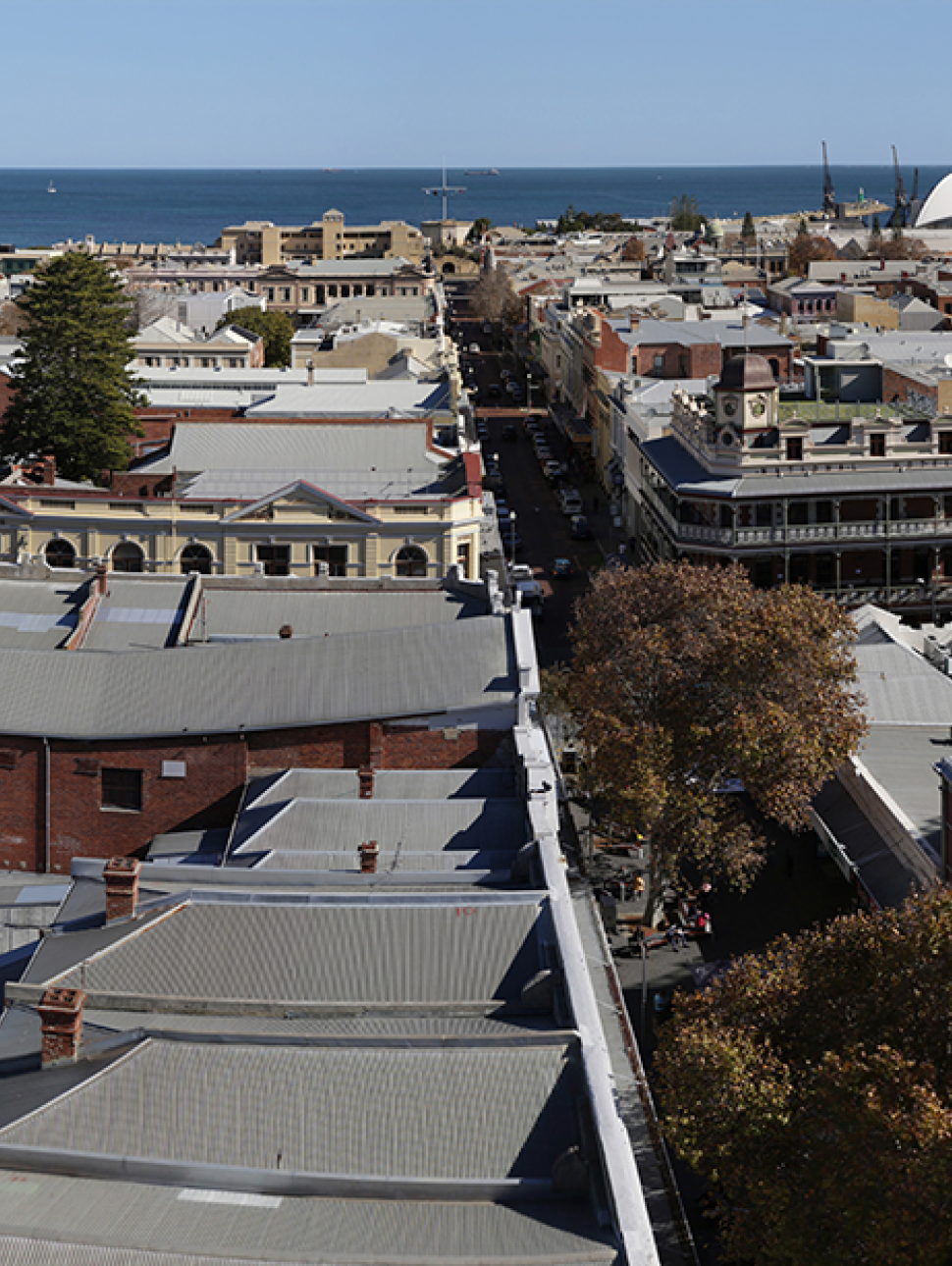 An aerial view of Fremantle