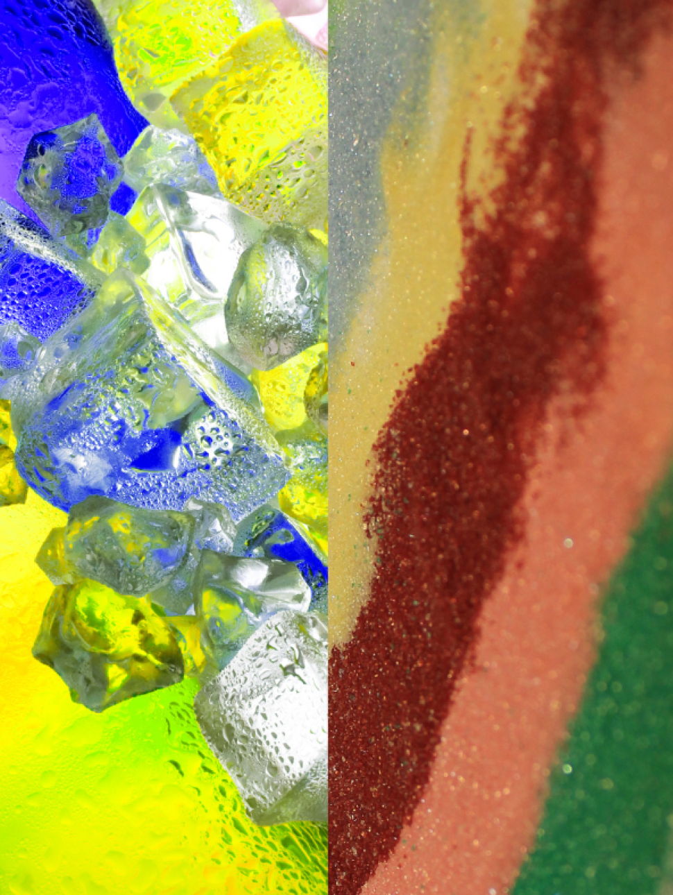 Image of a colourful painting close up
