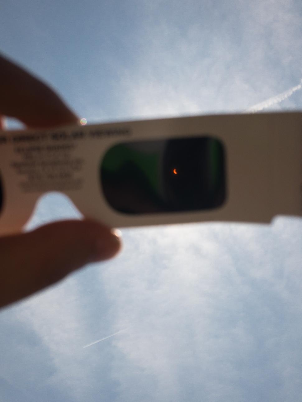 Solar eclipse glasses before the solar eclipse