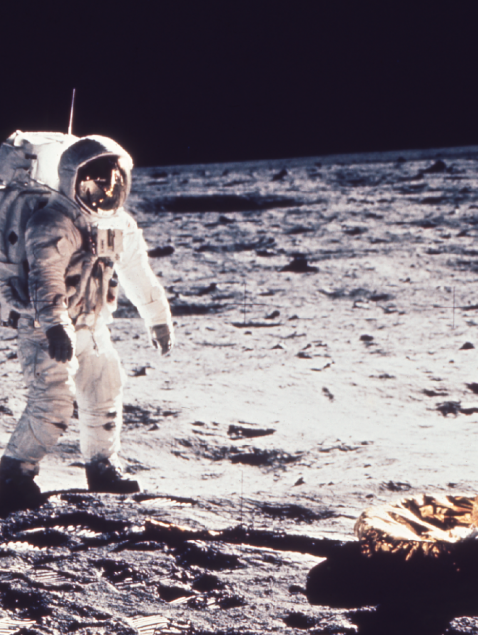Image of an astronaut walking on the moon