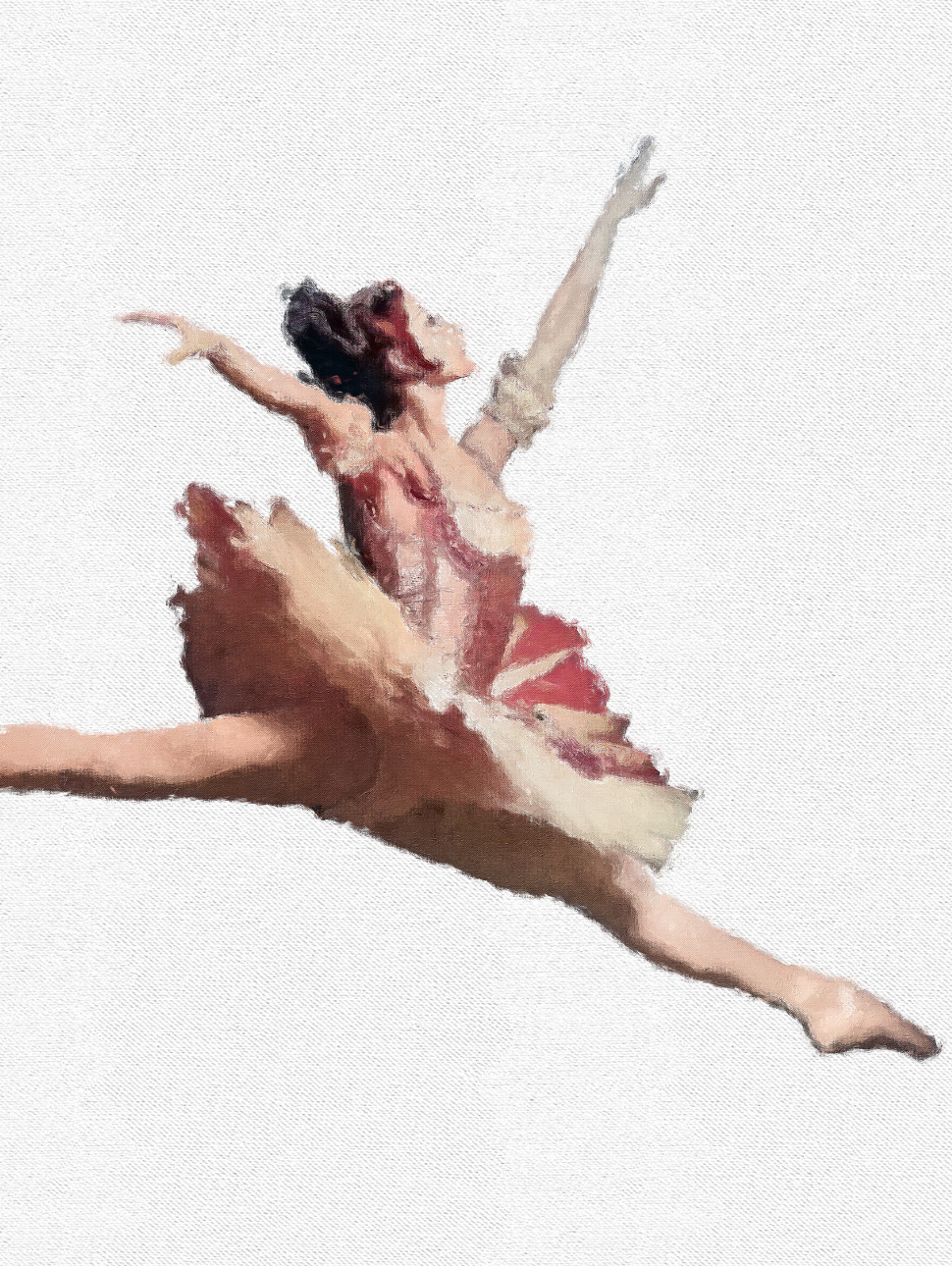 Watercolour artwork of a ballerina created for the WA Stories, Prima Concert