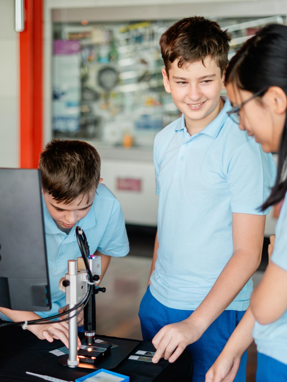 Students explore microscopic life in the WA Down Under education program for secondary students.