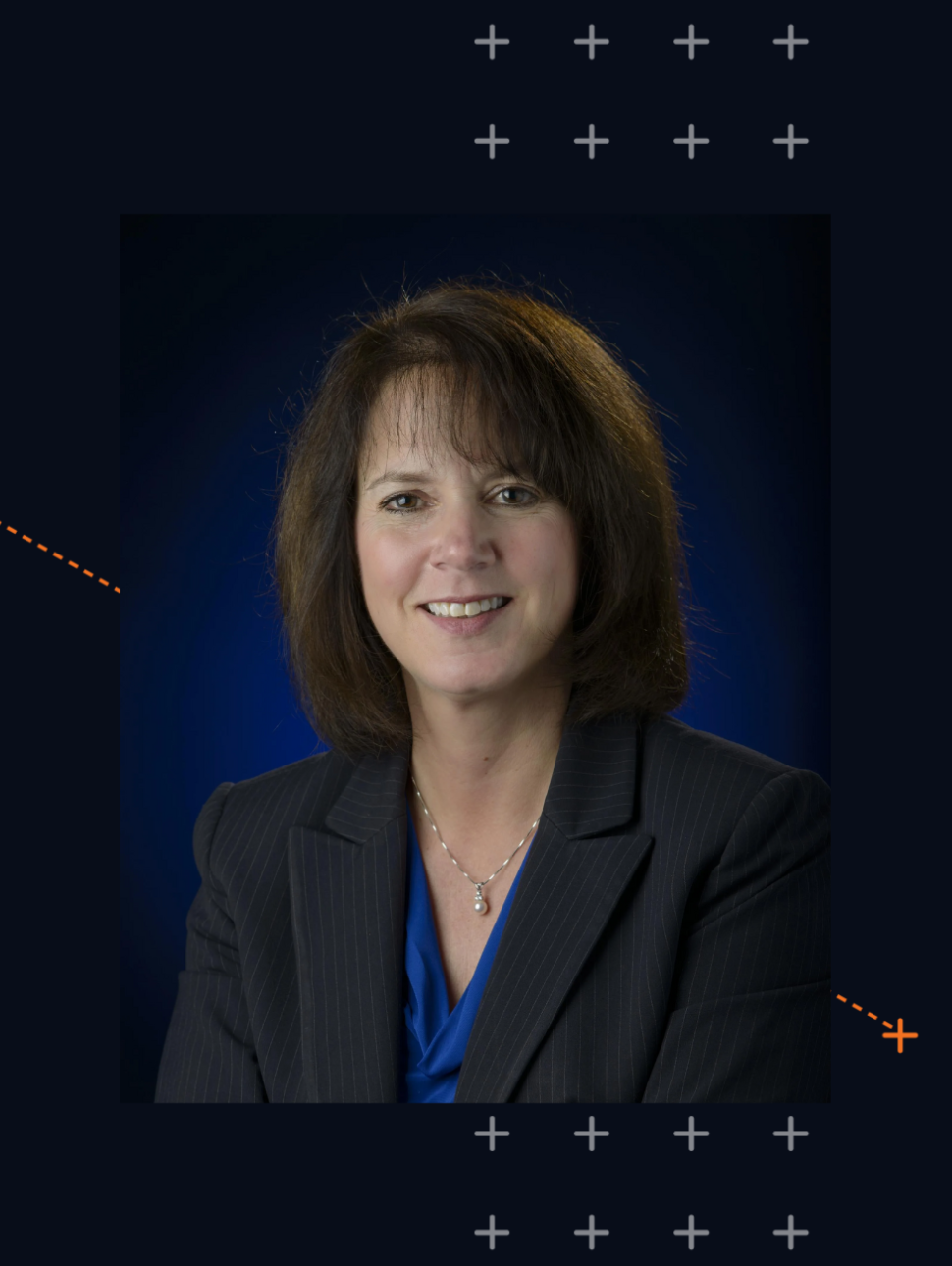 Headshot of Sandra E Connelly from Nasa wearing a navy suit