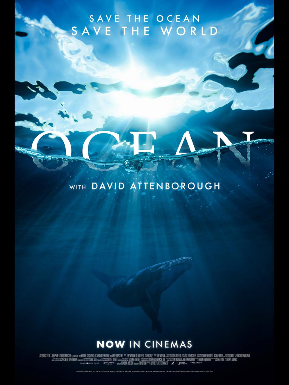 Promotional artwork for Ocean With David Attenborough film, screening at WA Maritime Museum for World Oceans Day 2025.