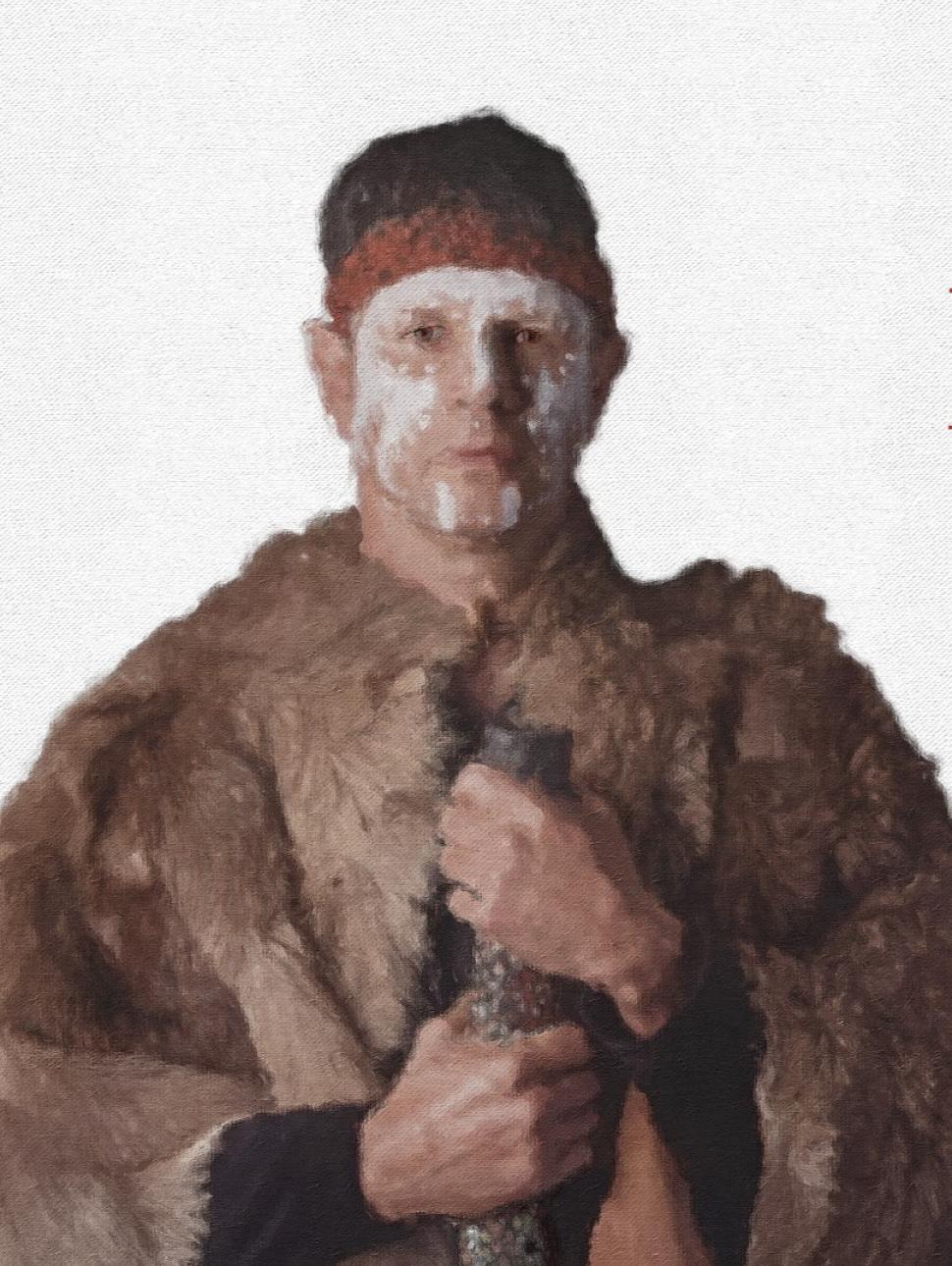 Watercolour portrait illustration of Richard Walley
