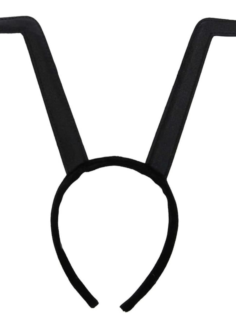 a black headband that has features of a bug