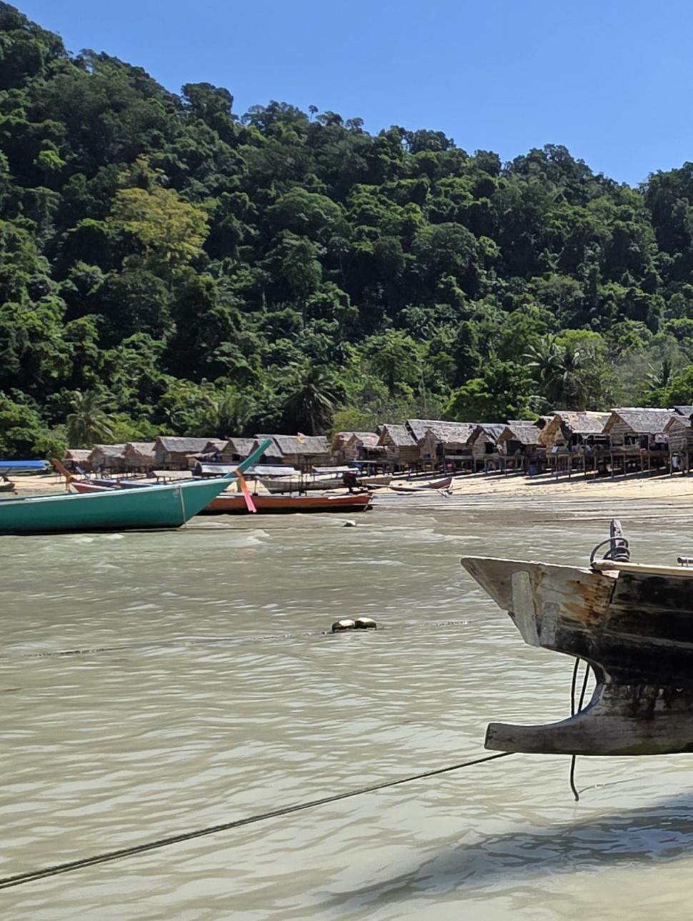 An image of southeast Asian fishing village, illustrating indigenous heritage in the context of digital transformation in visiting academic Pool Komoot's lecture at the WA Maritime Museum in 2025.