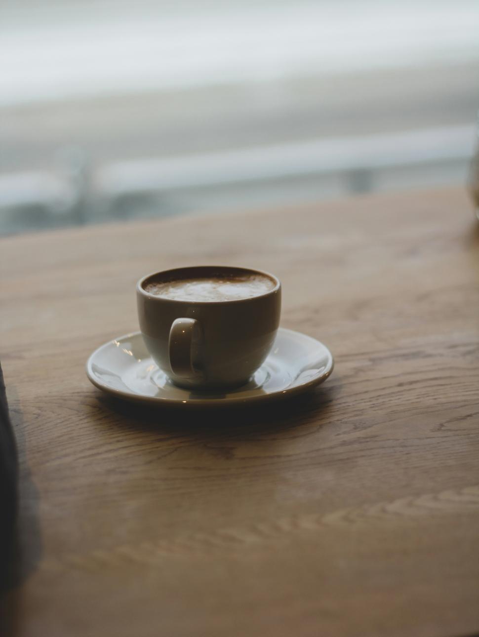 a cup of coffee on a saucer