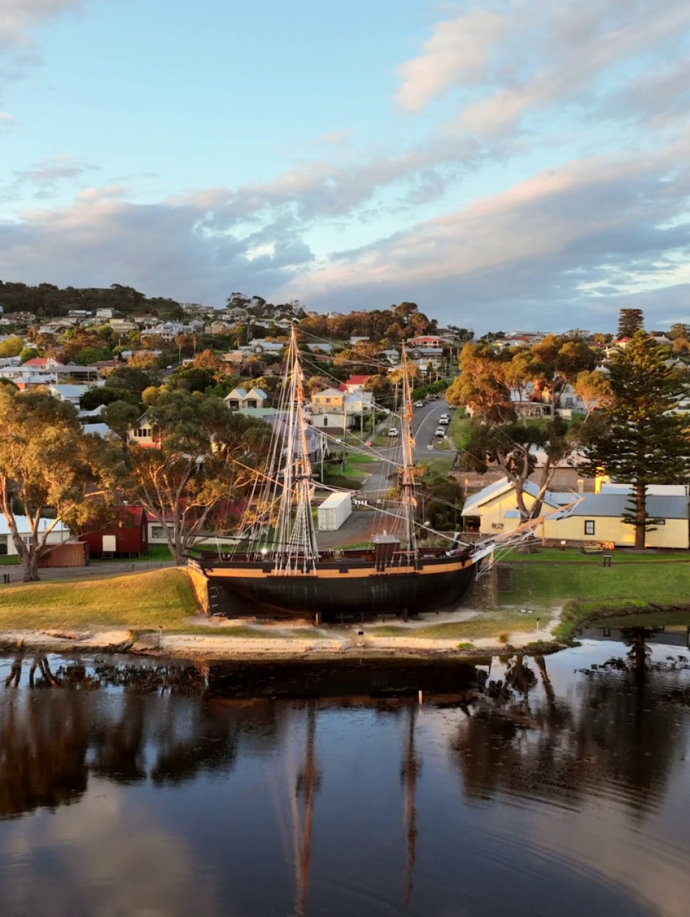 Pictured: Aerial shot of Brig Amity 