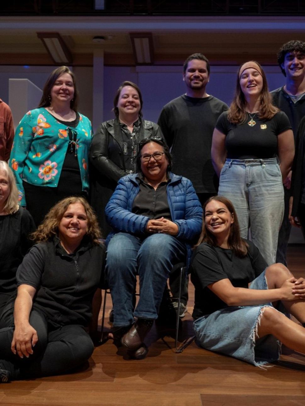 writers gather together in Hackett Hall