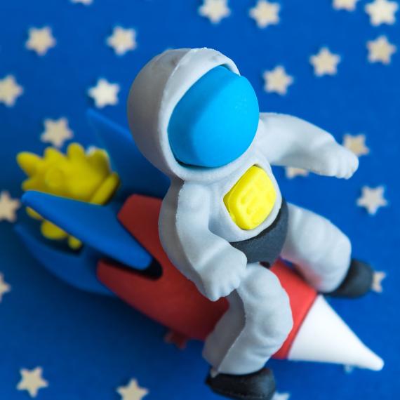 An astronaut figurine