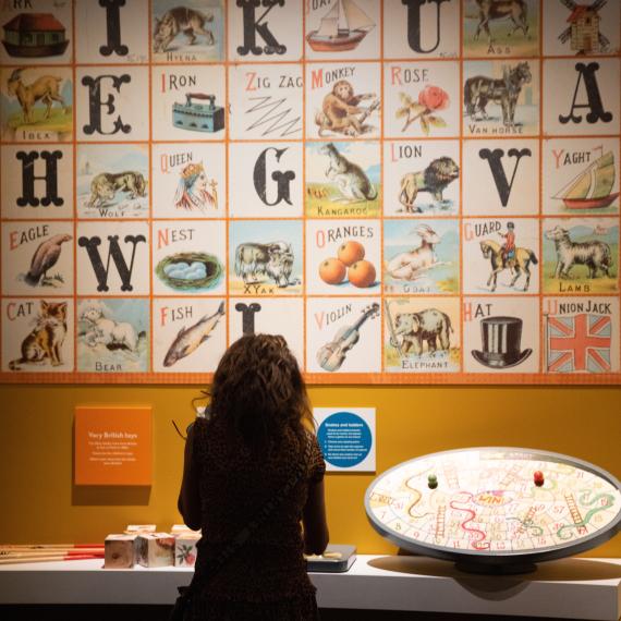 Image of a person exploring during the Museum's opening