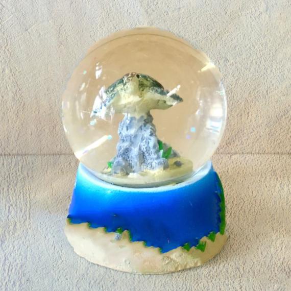 a crafted snow dome with a sea theme