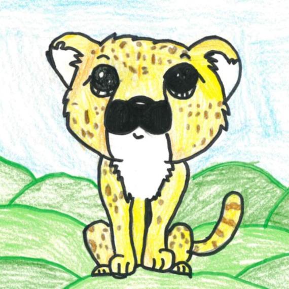 Drawing of a cheetah