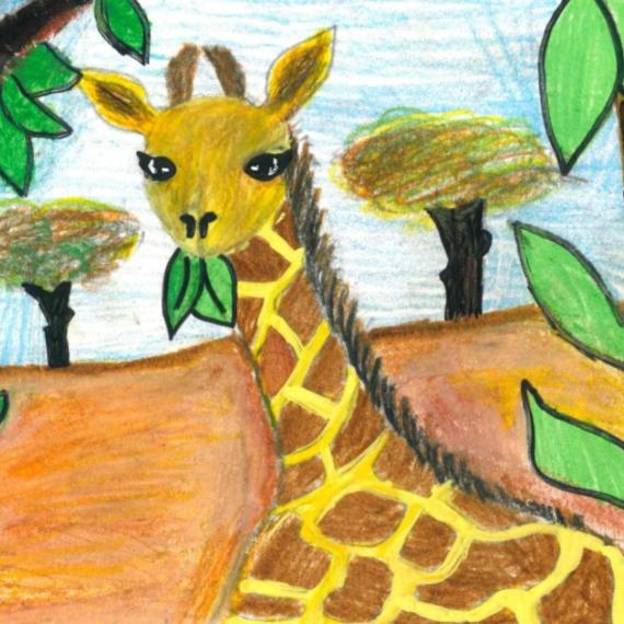 Painting of a giraffe