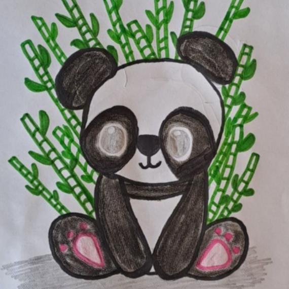 Drawing of a giant panda