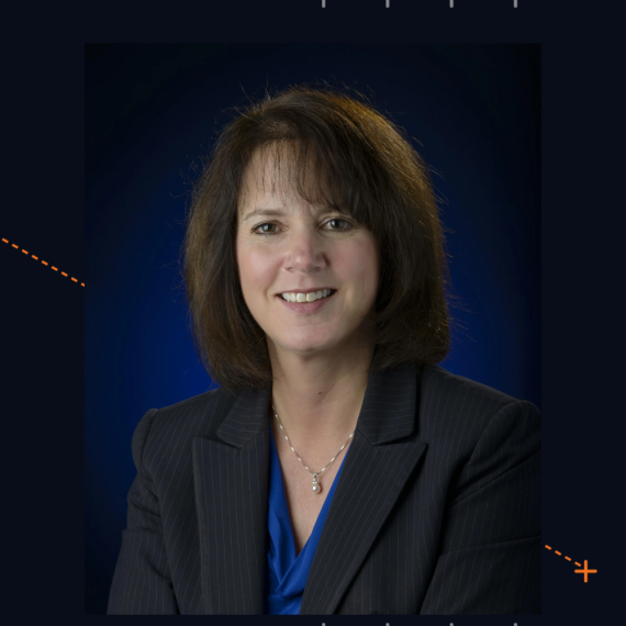 Headshot of Sandra E Connelly from Nasa wearing a navy suit