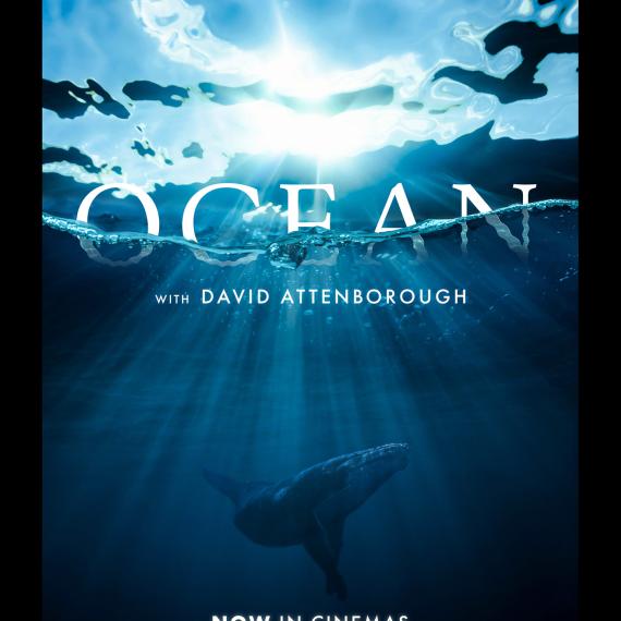 Promotional artwork for Ocean With David Attenborough film, screening at WA Maritime Museum for World Oceans Day 2025.