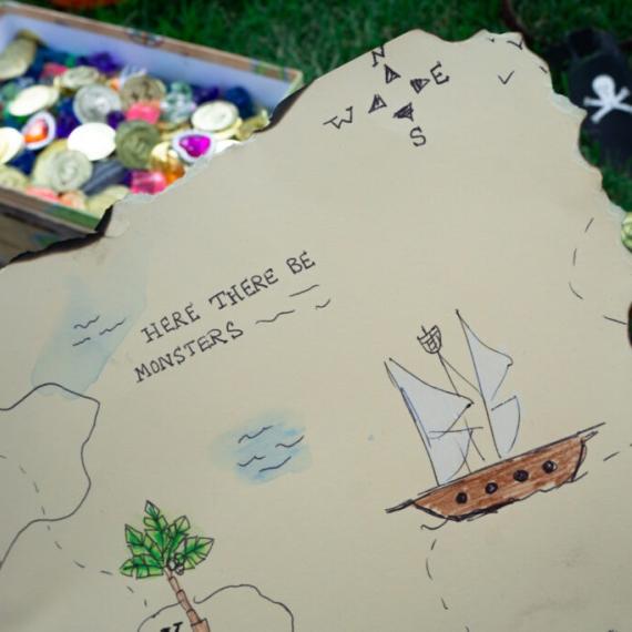 a hand drawn treasure map