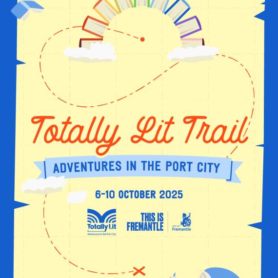 Totally Lit: Adventures in the Port City 2025 trail poster artwork.