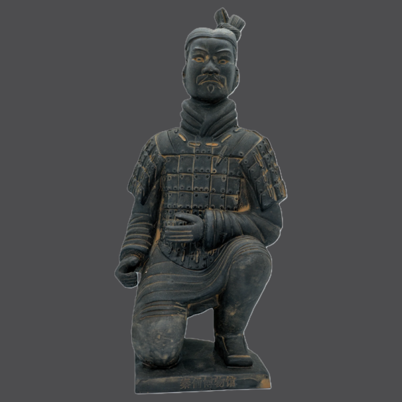Kneeling terracotta warrior figurine