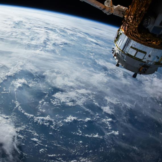 a shot from space of the Earth