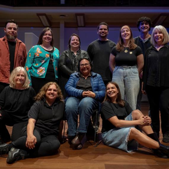 writers gather together in Hackett Hall